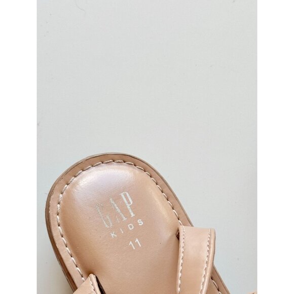 Girls' GAP Tan Faux Leather Rainbow Strappy Ankle Strap Sandals, Size 28/11 - Picture 7 of 11